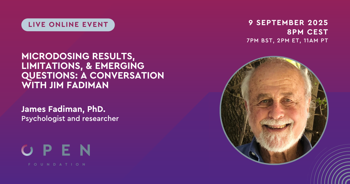 Microdosing Results, Limitations, & Emerging Questions A Conversation with Jim Fadiman